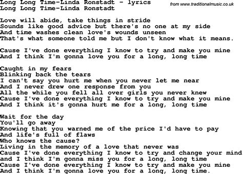 long long time lyrics